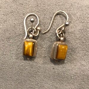 Silver and Tiger’s Eye Earrings